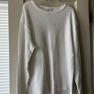 White Urban Outfitters Waffle Tee